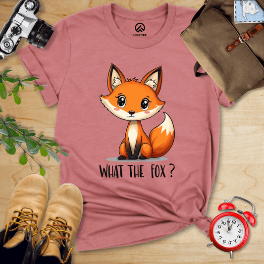 Hike Tee T-Shirt Heather Mauve / S What The Fox? Shirt