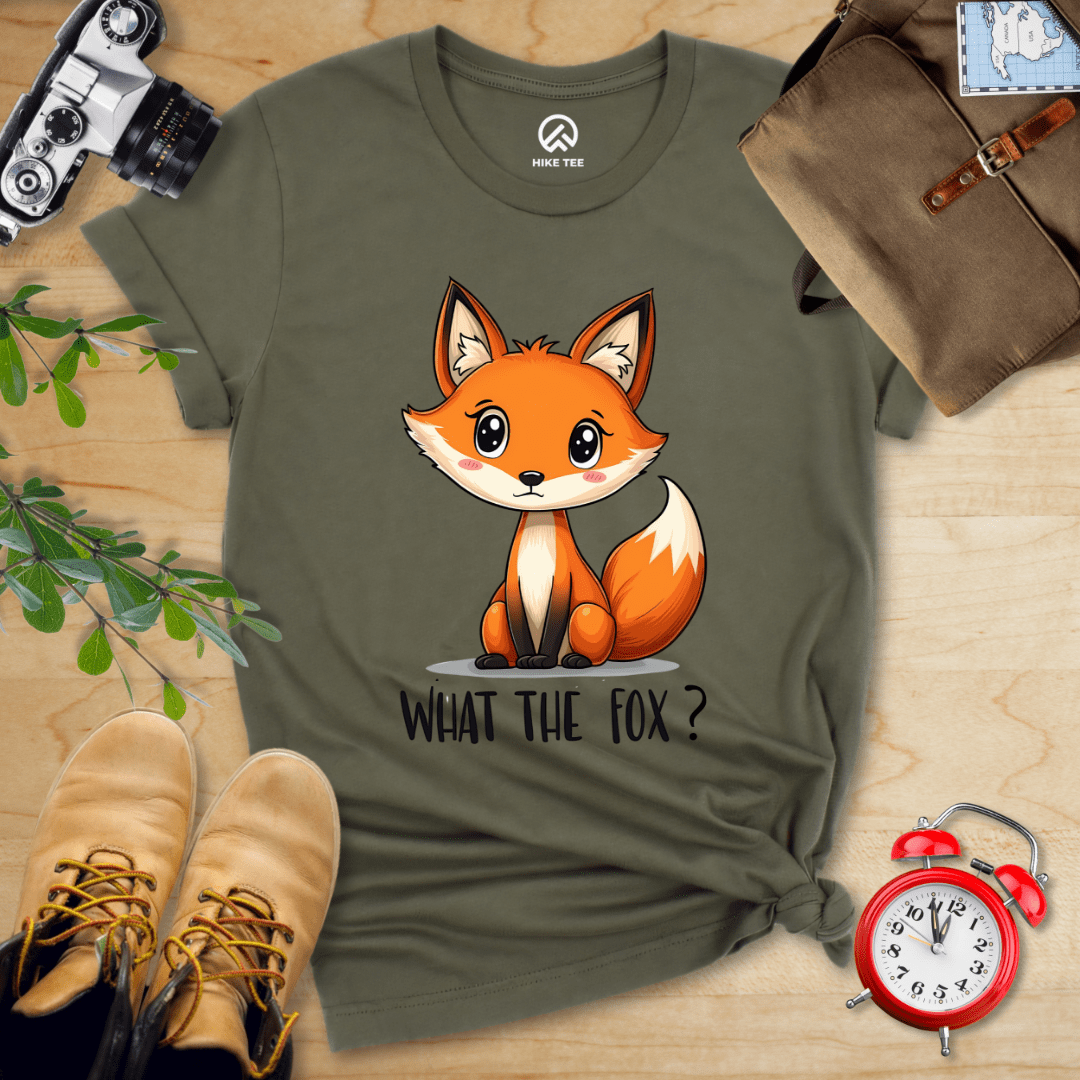Hike Tee T-Shirt Military Green / S What The Fox? Shirt