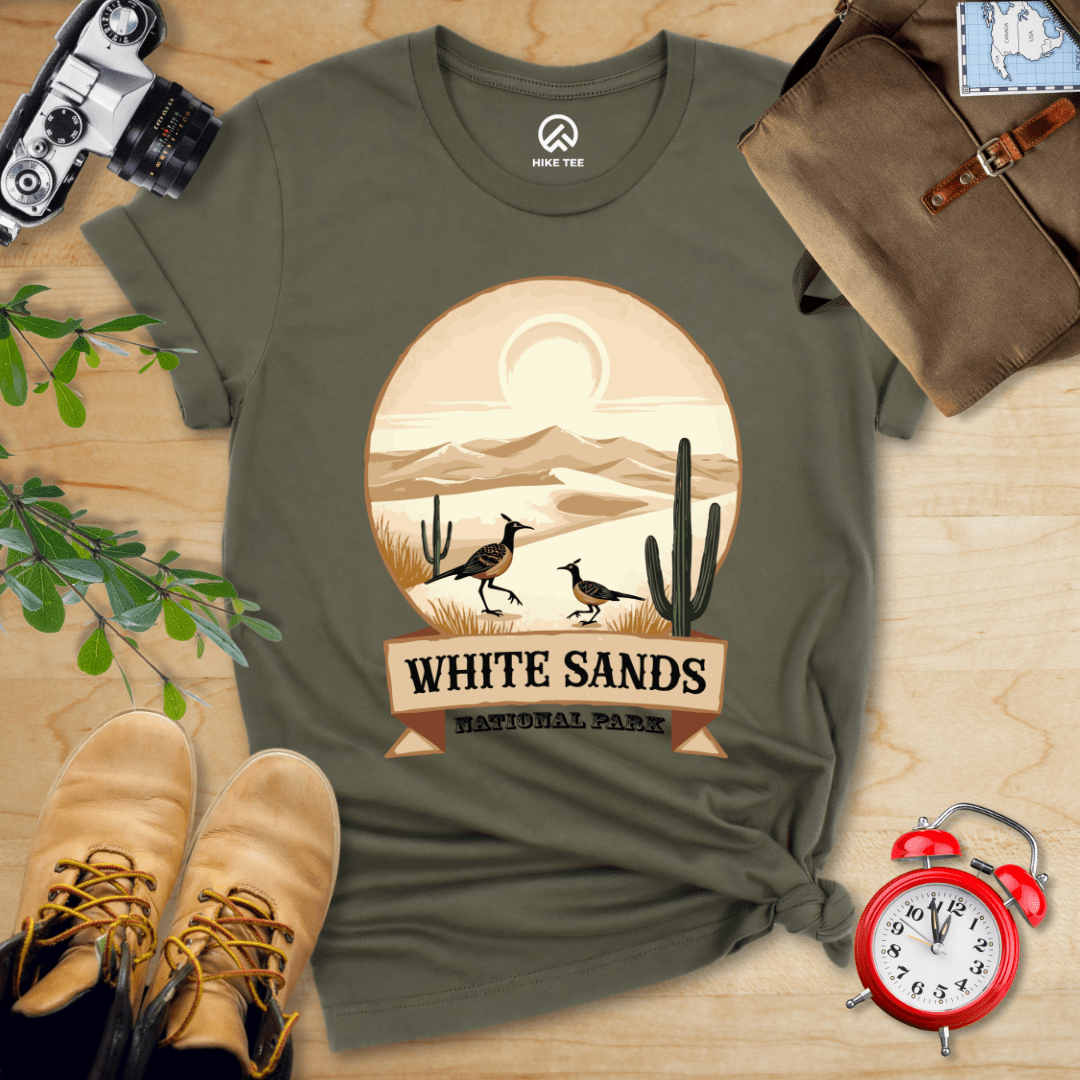 Hike Tee T-Shirt Military Green / S White Sands National Park Shirt