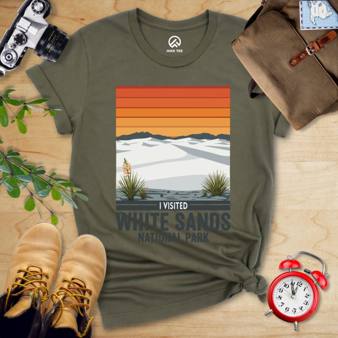 Hike Tee T-Shirt Military Green / S White Sands National Park Shirt