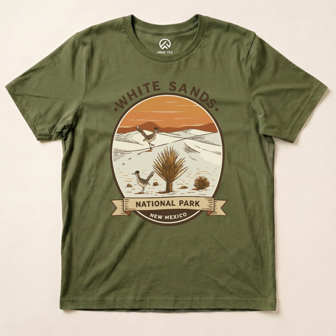 Hike Tee T-Shirt Military Green / S White Sands National Park Shirt