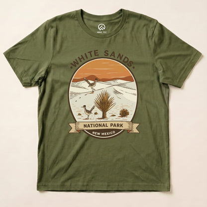 Hike Tee T-Shirt Military Green / S White Sands National Park Shirt