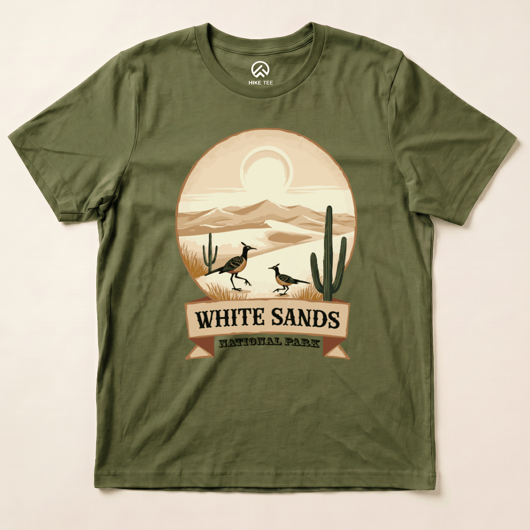 Hike Tee T-Shirt Military Green / S White Sands National Park Shirt