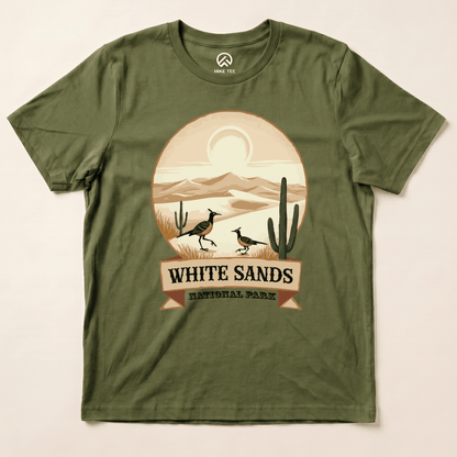 Hike Tee T-Shirt Military Green / S White Sands National Park Shirt