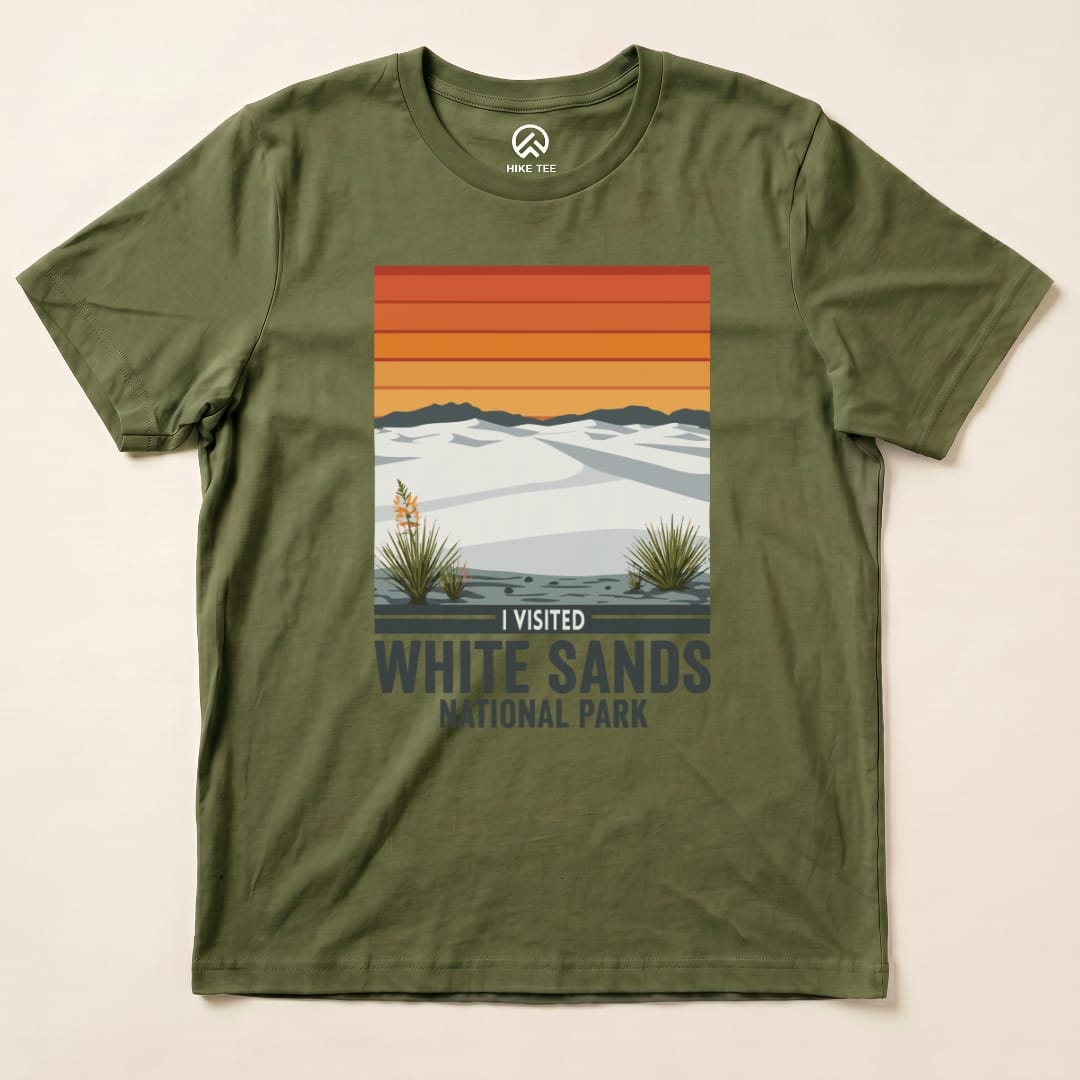 Hike Tee T-Shirt Military Green / S White Sands National Park Shirt