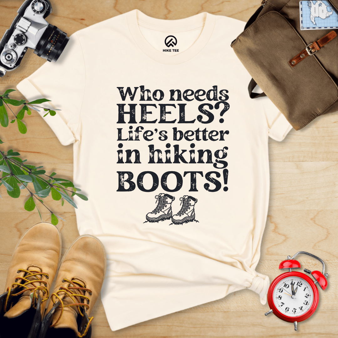 Hike Tee T-Shirt Natural / S Who Needs Heel? Shirt
