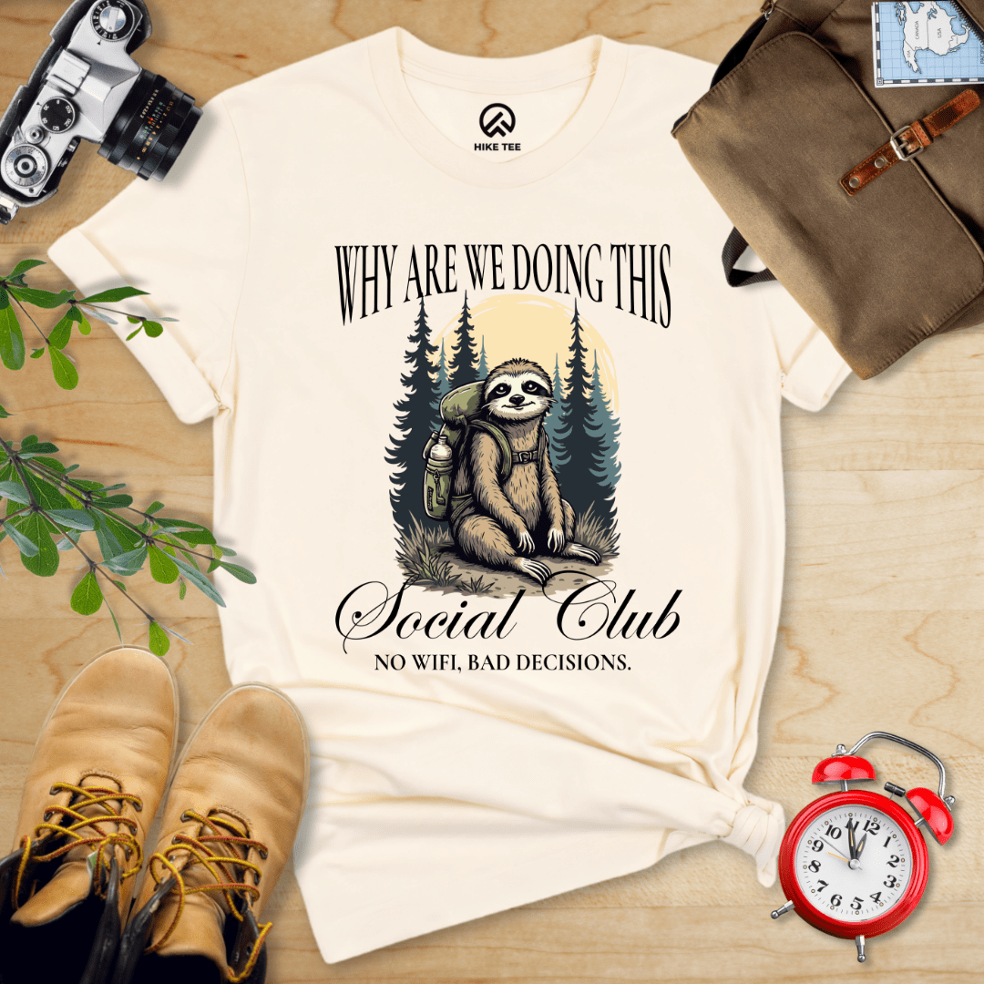 Hike Tee T-Shirt Natural / S Why Are We Doing This Shirt