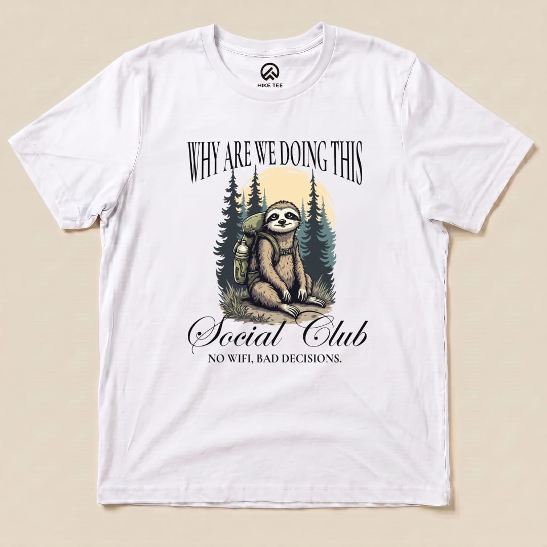 Why Are We Doing This Shirt Hike Tee T-Shirt White / S
