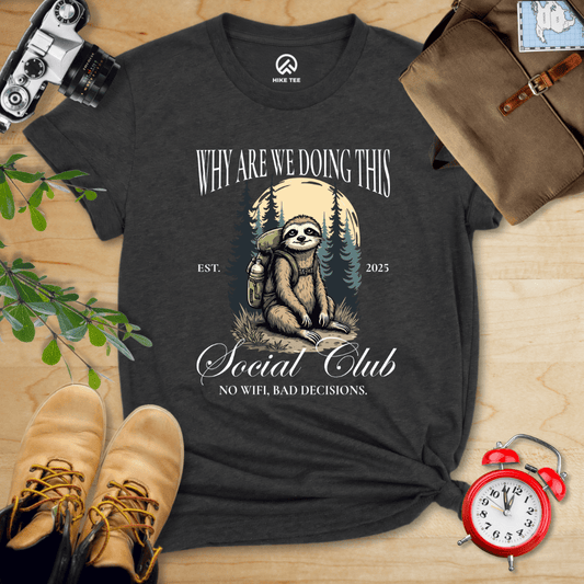 Hike Tee T-Shirt Dark Grey Heather / S Why Social Club Shirt