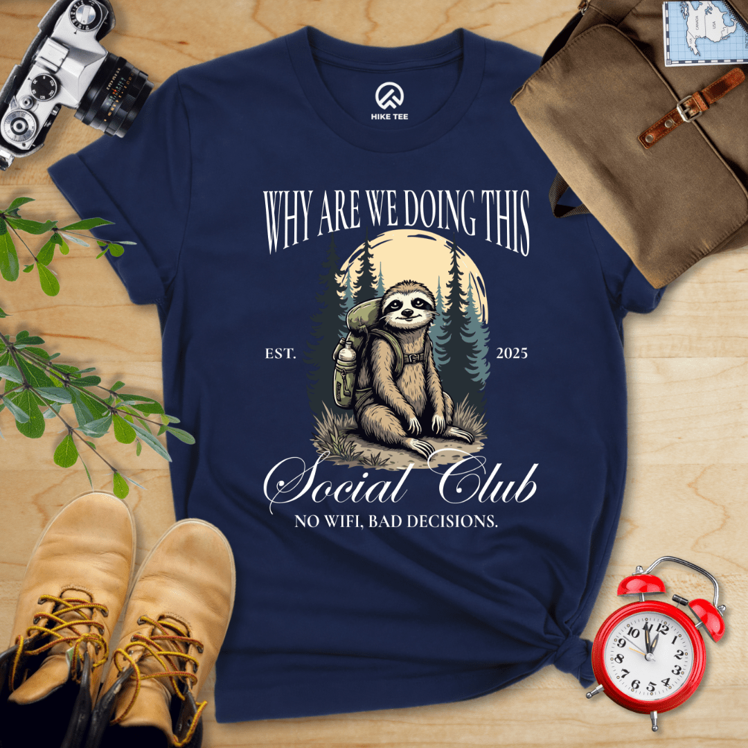 Hike Tee T-Shirt Navy / S Why Social Club Shirt