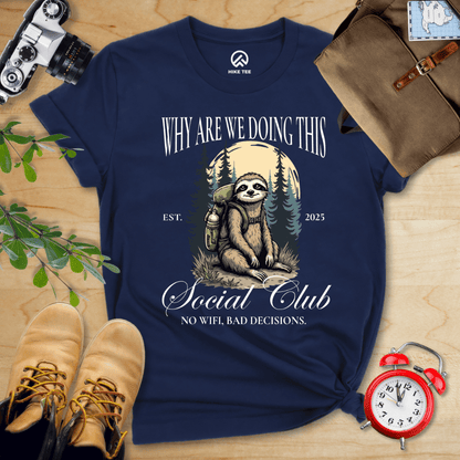 Hike Tee T-Shirt Navy / S Why Social Club Shirt