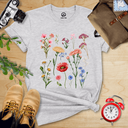 Hike Tee T-Shirt Athletic Heather / S Wild Flowers Shirt