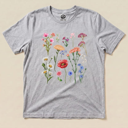 Hike Tee T-Shirt Athletic Heather / S Wild Flowers Shirt