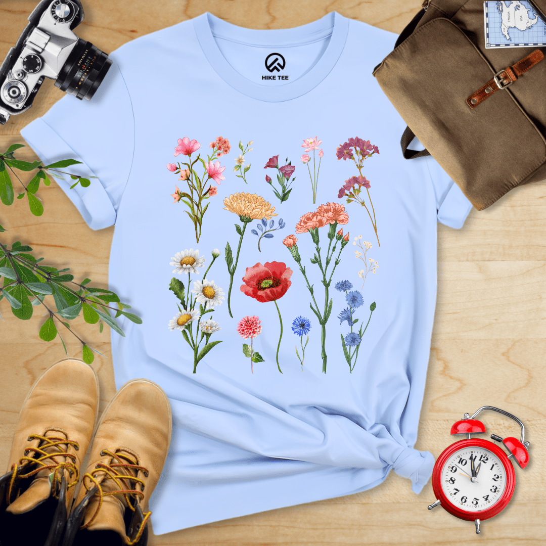 Hike Tee T-Shirt Baby Blue / S Wild Flowers Shirt