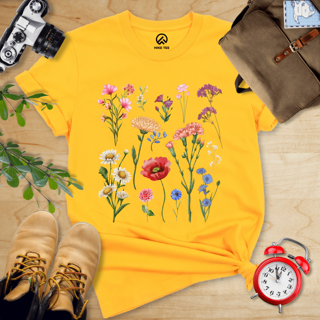 Hike Tee T-Shirt Gold / S Wild Flowers Shirt