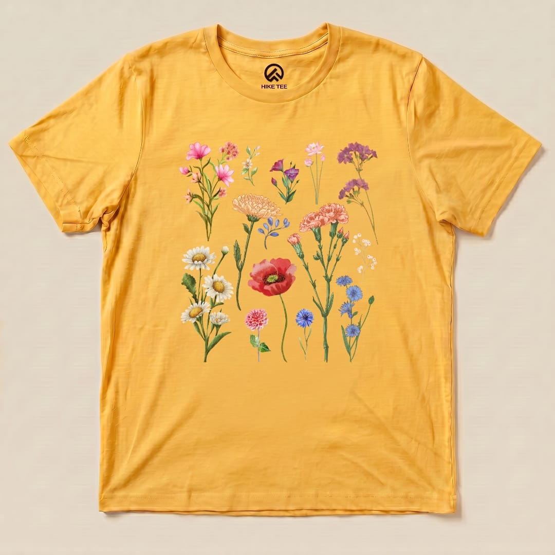 Hike Tee T-Shirt Gold / S Wild Flowers Shirt