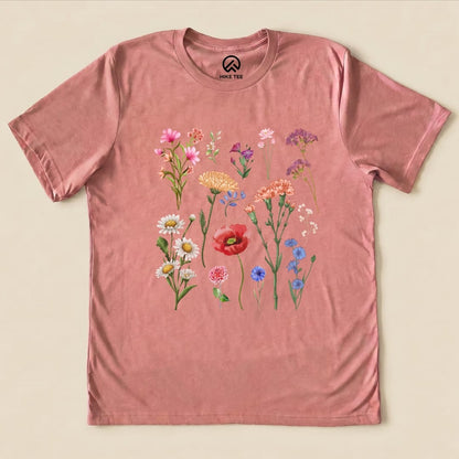 Hike Tee T-Shirt Heather Mauve / S Wild Flowers Shirt