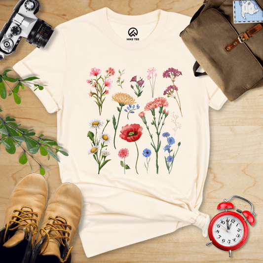 Hike Tee T-Shirt Natural / S Wild Flowers Shirt