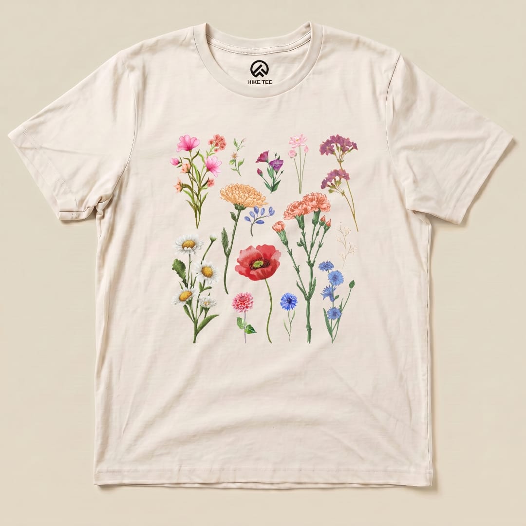 Hike Tee T-Shirt Natural / S Wild Flowers Shirt