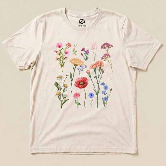 Hike Tee T-Shirt Natural / S Wild Flowers Shirt