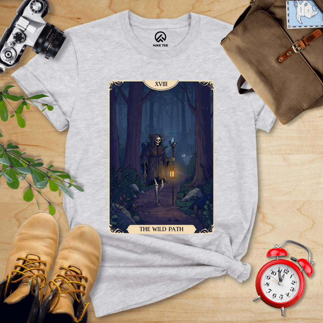 Hike Tee T-Shirt Athletic Heather / S Wild Path Tarrot Card Shirt