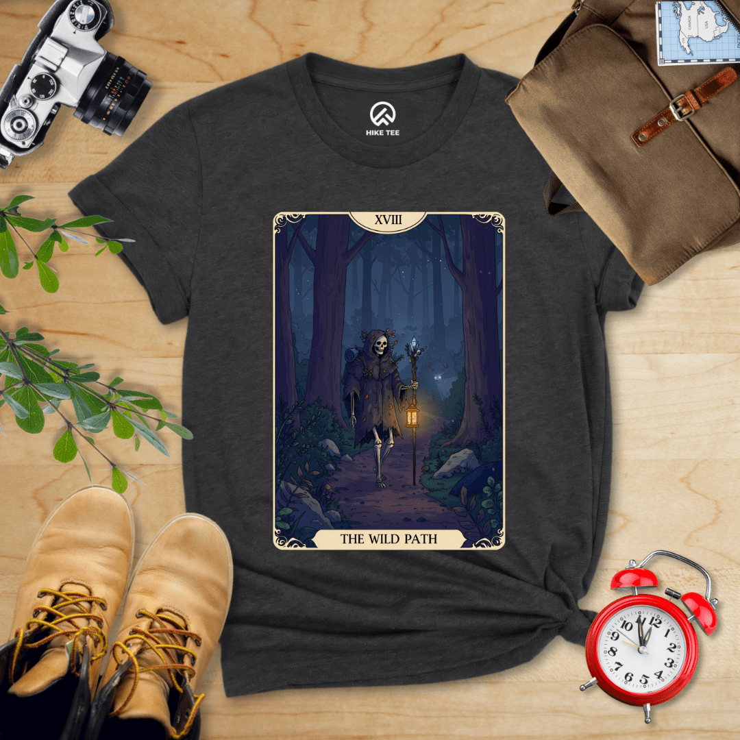 Hike Tee T-Shirt Dark Grey Heather / S Wild Path Tarrot Card Shirt