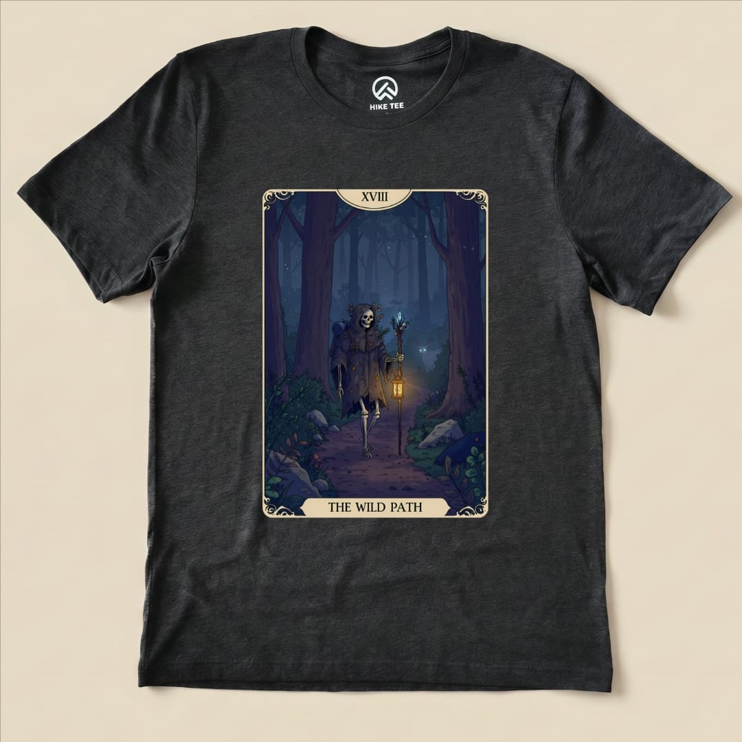 Hike Tee T-Shirt Dark Grey Heather / S Wild Path Tarrot Card Shirt