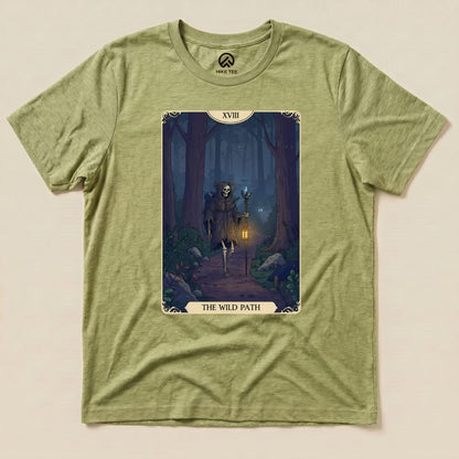 Hike Tee T-Shirt Heather Green / S Wild Path Tarrot Card Shirt
