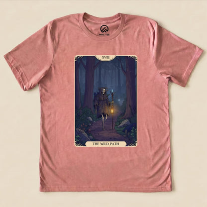 Hike Tee T-Shirt Heather Mauve / S Wild Path Tarrot Card Shirt