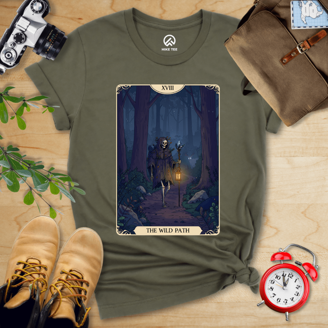 Hike Tee T-Shirt Military Green / S Wild Path Tarrot Card Shirt