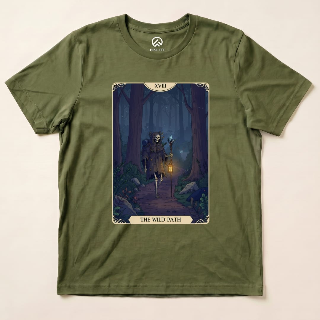Hike Tee T-Shirt Military Green / S Wild Path Tarrot Card Shirt