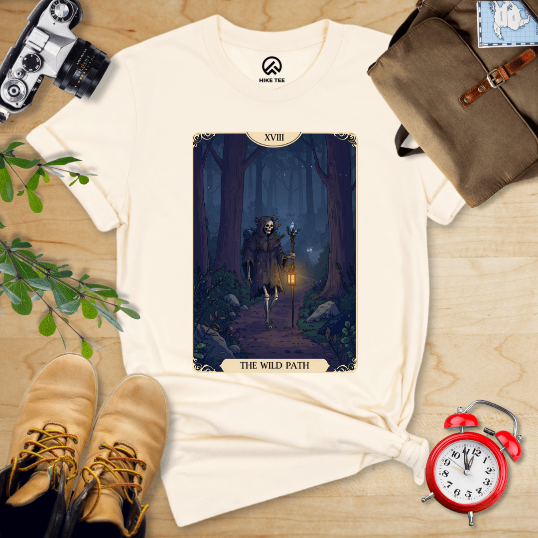 Hike Tee T-Shirt Natural / S Wild Path Tarrot Card Shirt