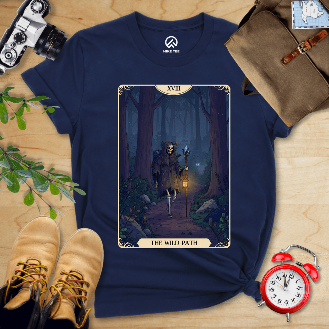 Hike Tee T-Shirt Navy / S Wild Path Tarrot Card Shirt