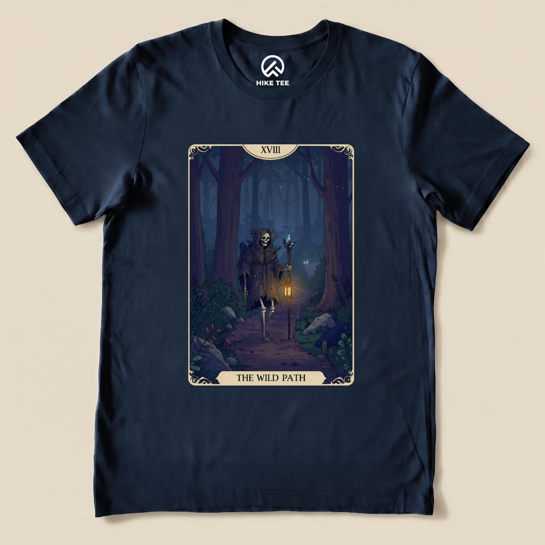 Hike Tee T-Shirt Navy / S Wild Path Tarrot Card Shirt