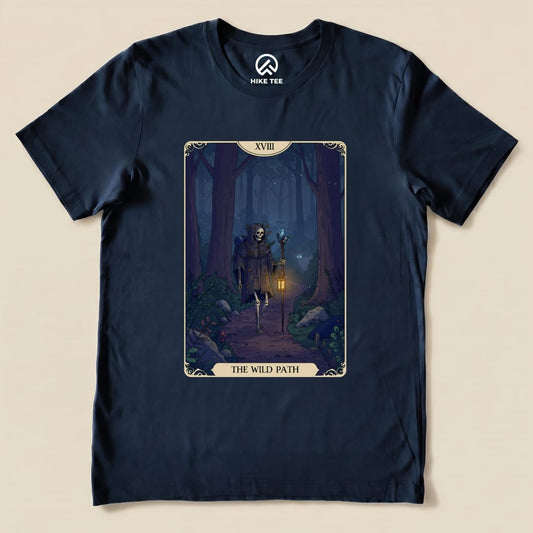 Hike Tee T-Shirt Navy / S Wild Path Tarrot Card Shirt