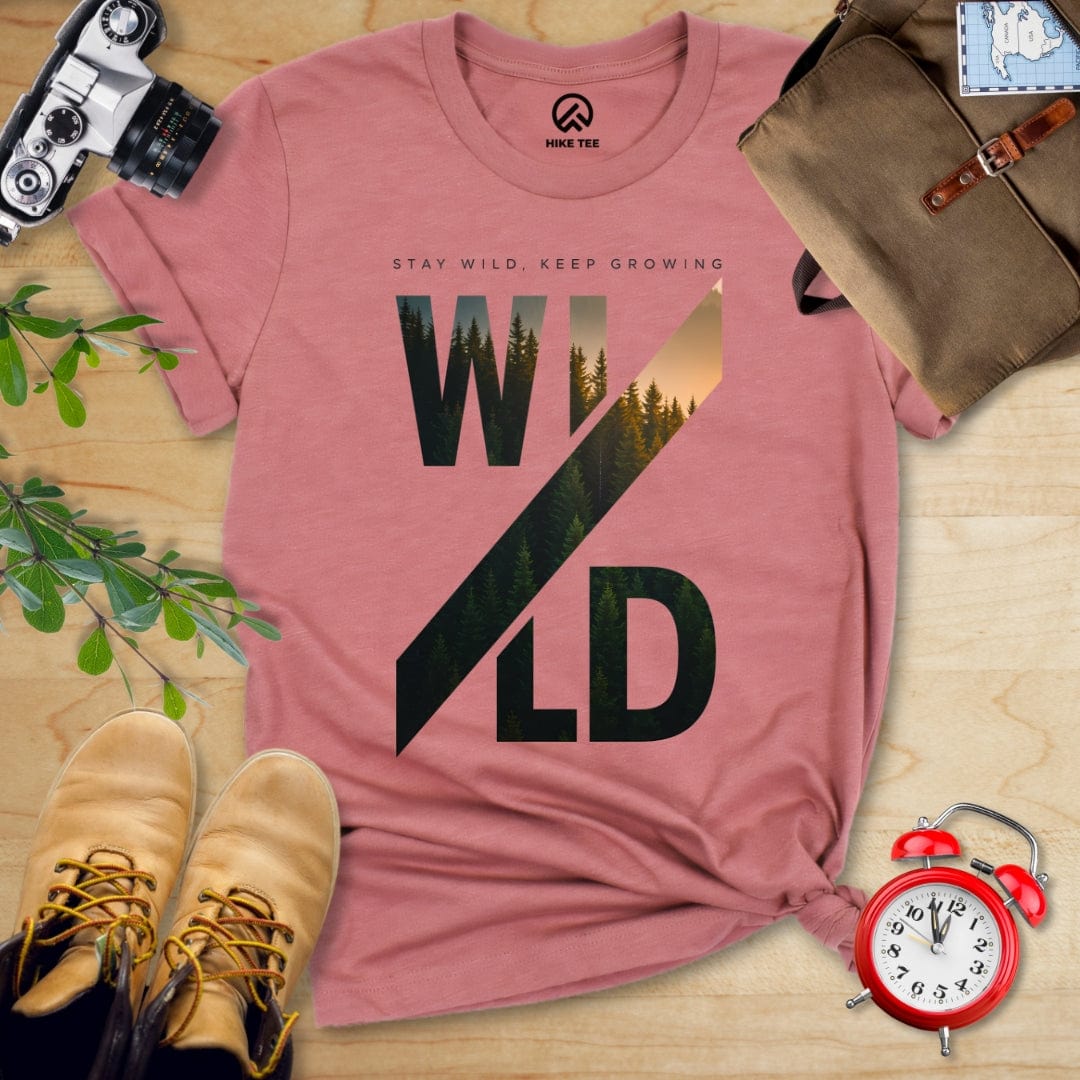 Hike Tee T-Shirt Heather Mauve / S Wild Shirt