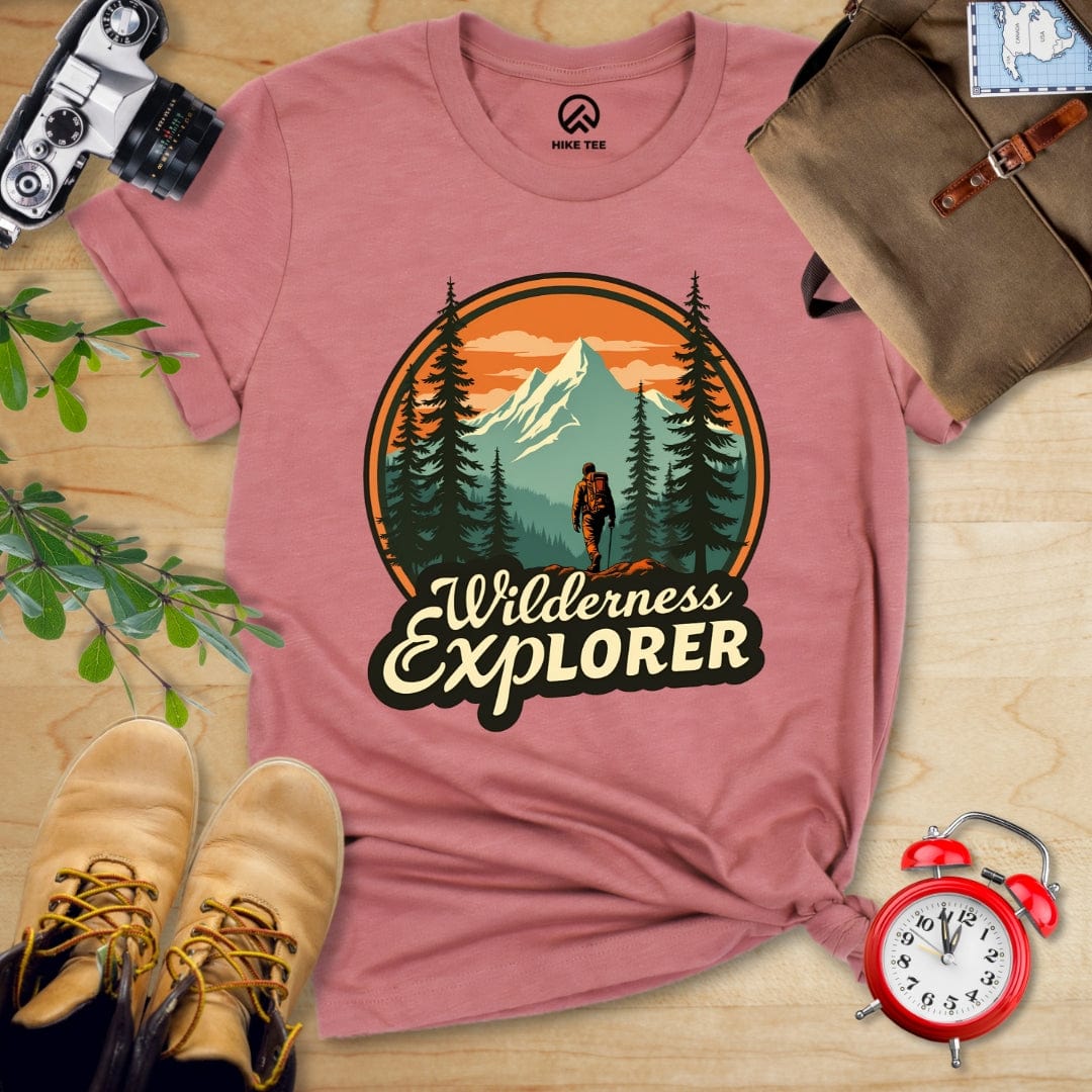 Hike Tee T-Shirt Heather Mauve / S Wilderness Explorer Shirt