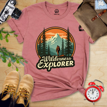 Hike Tee T-Shirt Heather Mauve / S Wilderness Explorer Shirt