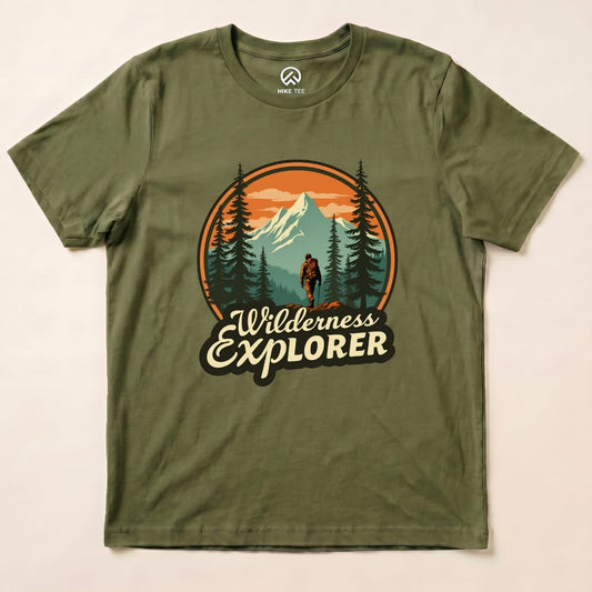 Wilderness Explorer Shirt Hike Tee T-Shirt Military Green / S