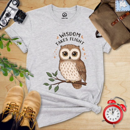 Hike Tee T-Shirt Athletic Heather / S Wisdom Takes Flight Shirt