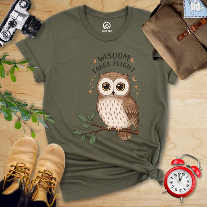 Hike Tee T-Shirt Military Green / S Wisdom Takes Flight Shirt