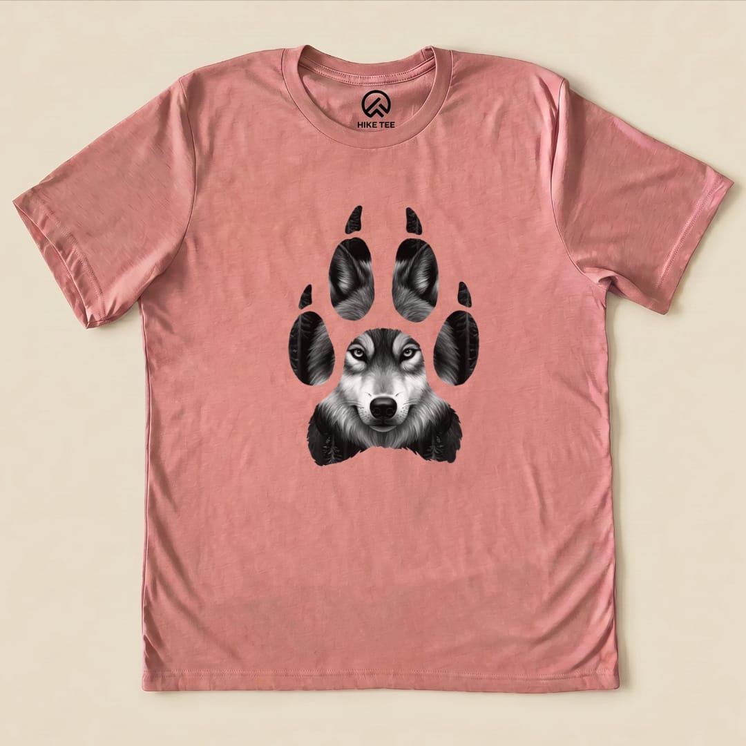 Hike Tee T-Shirt Heather Mauve / S Wolf's Paw Shirt