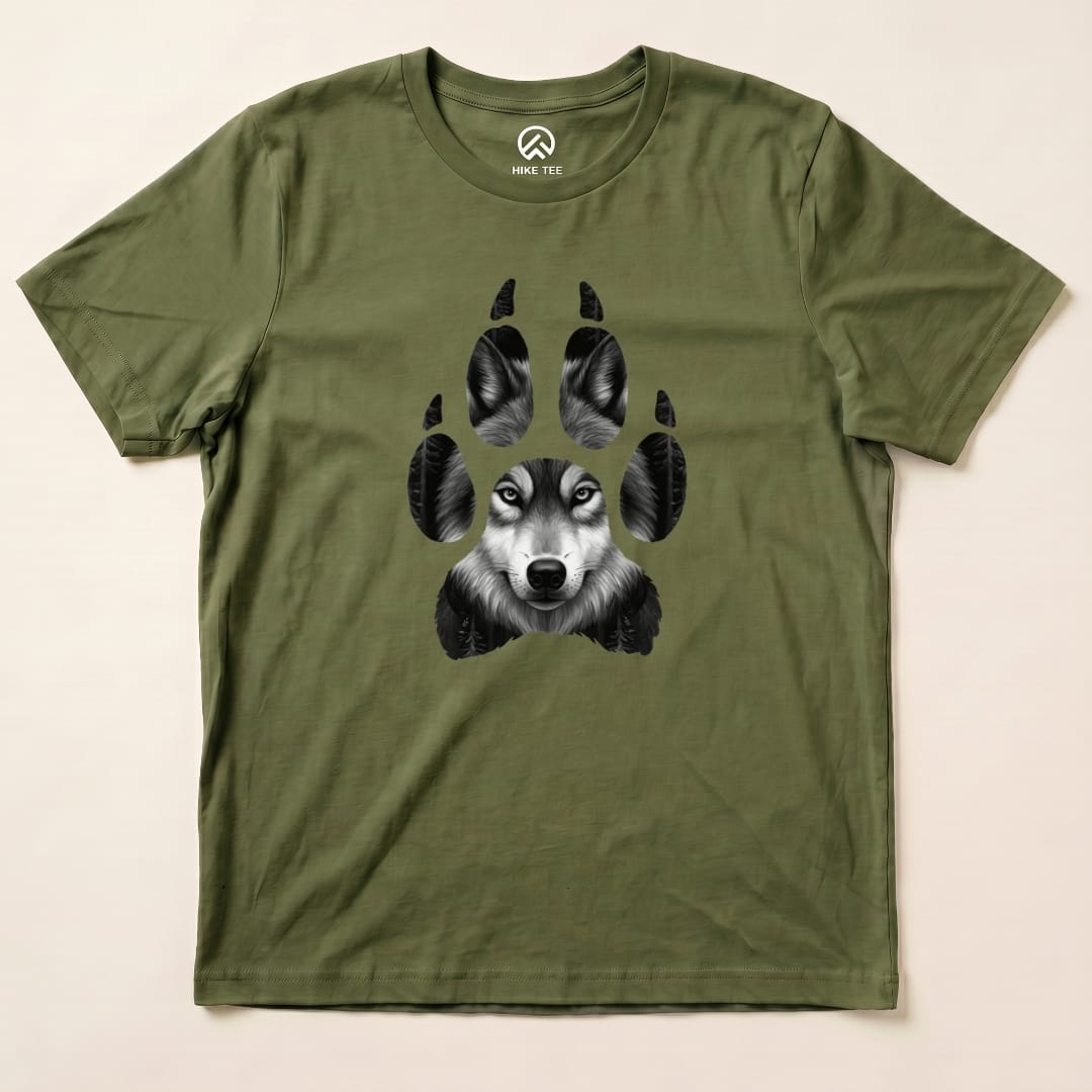 Hike Tee T-Shirt Military Green / S Wolf's Paw Shirt