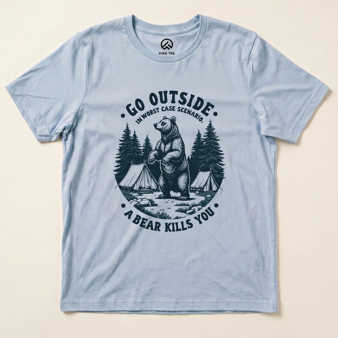 Worse Case Scenario Shirt Hike Tee T-Shirt Baby Blue / S