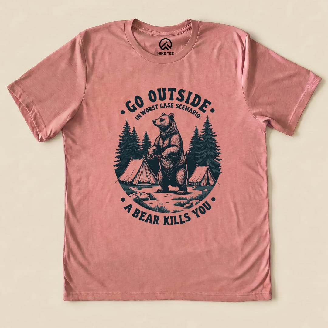Worse Case Scenario Shirt Hike Tee T-Shirt Heather Mauve / S