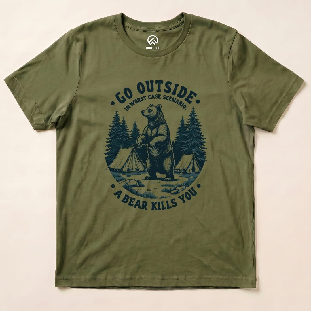 Worse Case Scenario Shirt Hike Tee T-Shirt Military Green / S
