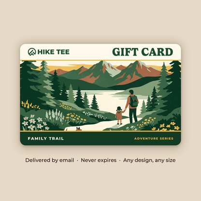 Hike Tee gift card - Family Trail hiking design