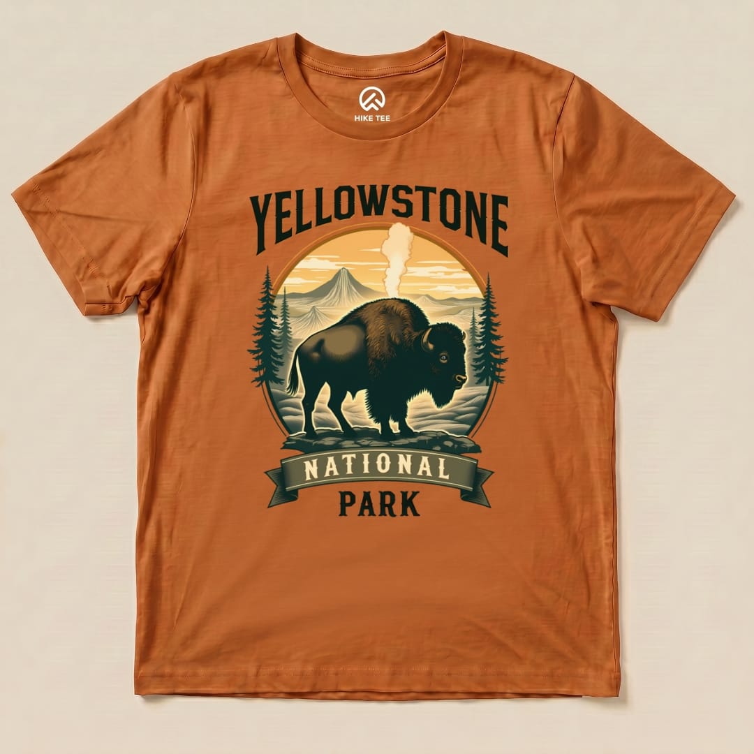 Hike Tee T-Shirt Autumn / S Yellowstone Bison Shirt