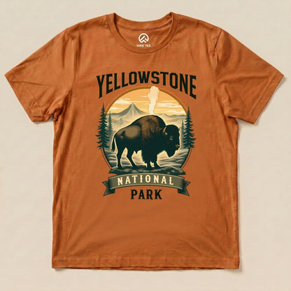 Hike Tee T-Shirt Autumn / S Yellowstone Bison Shirt