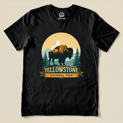 Yellowstone Bison Shirt Hike Tee T-Shirt Black / S
